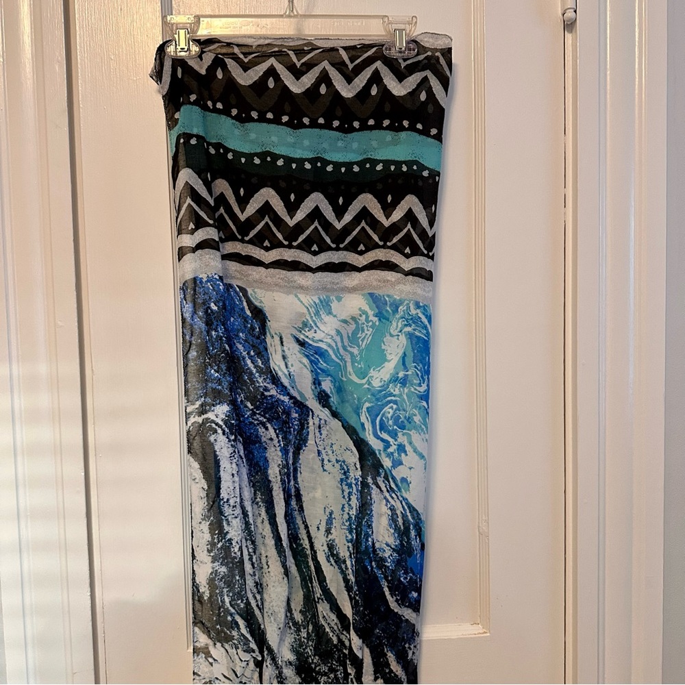 Blue, black & indigo scarf